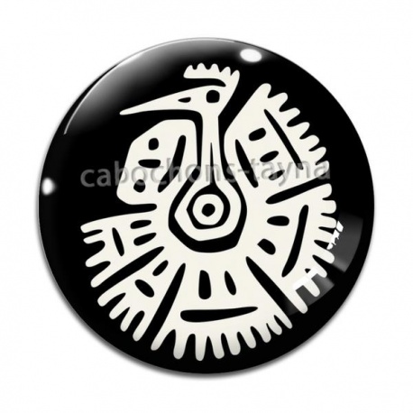 Cabochon Verre - oiseau