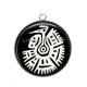 Pendentif Cabochon Argent - oiseau