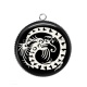 Pendentif Cabochon Argent - dragon