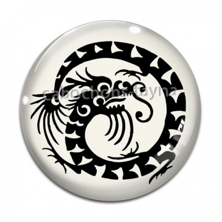 Cabochon Verre - dragon
