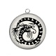 Pendentif Cabochon Argent - dragon