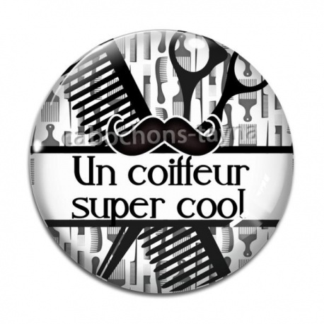Cabochon Verre - un coiffeur super cool