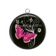 Pendentif Cabochon Argent - papillon