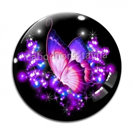 Cabochon Verre - papillon