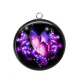 Pendentif Cabochon Argent - papillon