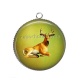 Pendentif Cabochon Argent - cerf