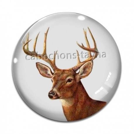 Cabochon Verre - flament rose