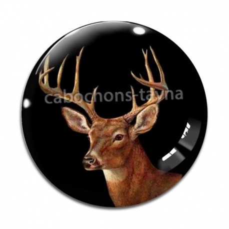 Cabochon Verre - flament rose