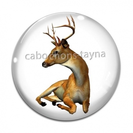 Cabochon Verre - flament rose