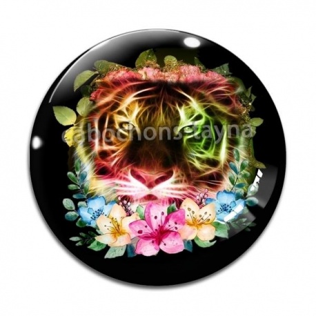 Cabochon Verre - tigre