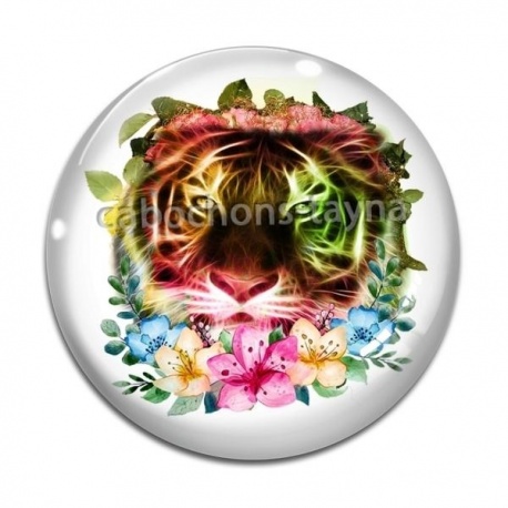 Cabochon Verre - tigre