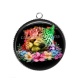 Pendentif Cabochon Argent - léopard