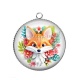 Pendentif Cabochon Argent - renard