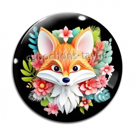 Cabochon Verre - renard