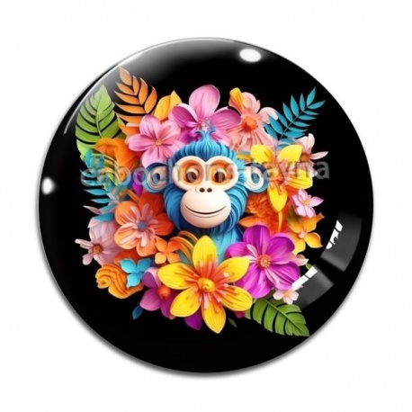 Cabochon Verre - singe