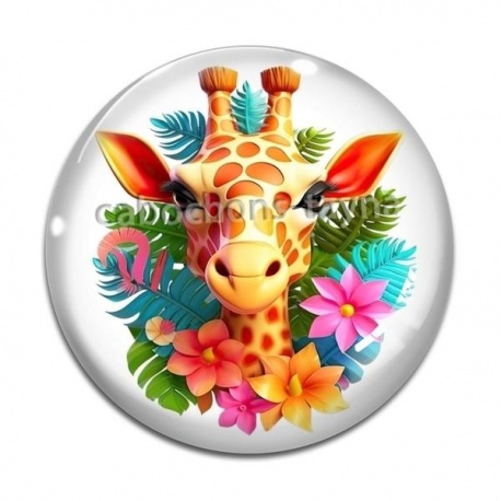Cabochon Verre - girafe