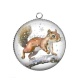 Pendentif Cabochon Argent - écureuil