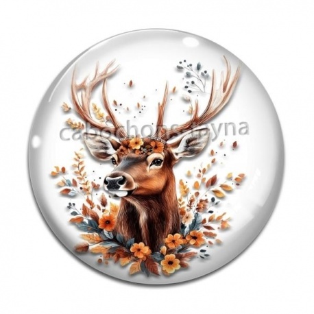Cabochon Verre - cerf