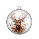 Pendentif Cabochon Argent - cerf
