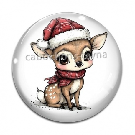 Cabochon Verre - biche