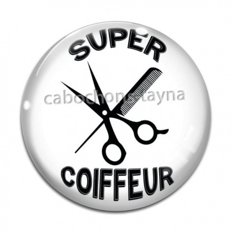 Cabochon Verre - super coiffeur