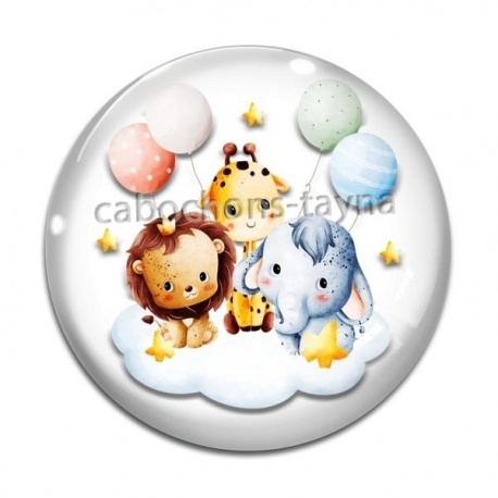 Cabochon Verre - animaux enfant