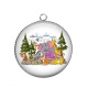 Pendentif Cabochon Argent - animaux enfant