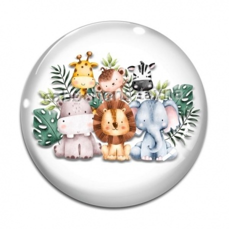 Cabochon Verre - animaux enfant
