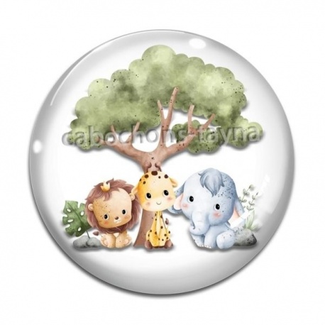 Cabochon Verre - animaux enfant