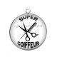 Pendentif Cabochon Argent - super coiffeur