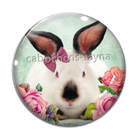 Cabochon Verre - lapin