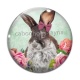 Cabochon Verre - lapin