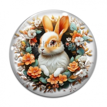 Cabochon Verre - lapin