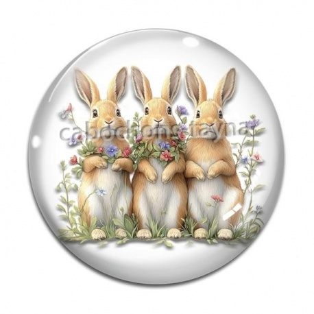 Cabochon Verre - lapin