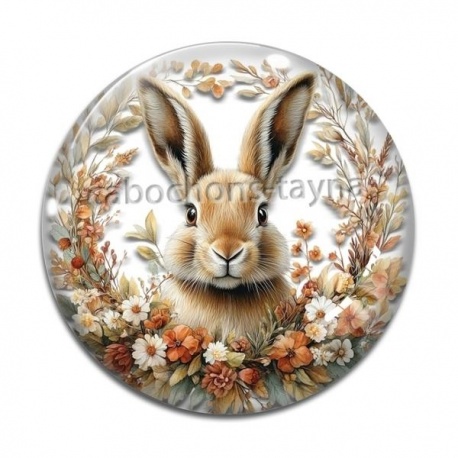Cabochon Verre - lapin