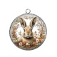 Pendentif Cabochon Argent - lapin
