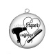 Pendentif Cabochon Argent - super coiffeuse