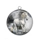 Pendentif Cabochon Argent - cheval