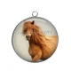 Pendentif Cabochon Argent - cheval