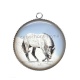 Pendentif Cabochon Argent - cheval