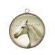 Pendentif Cabochon Argent - cheval