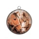 Pendentif Cabochon Argent - cheval