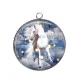 Pendentif Cabochon Argent - cheval