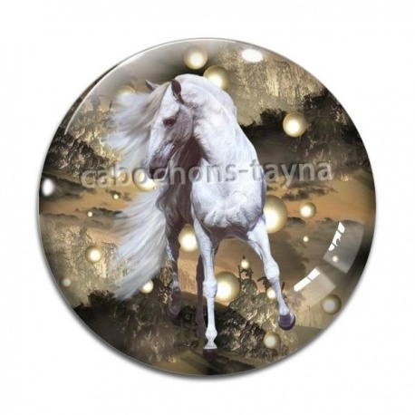 Cabochon Verre - cheval