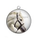 Pendentif Cabochon Argent - cheval
