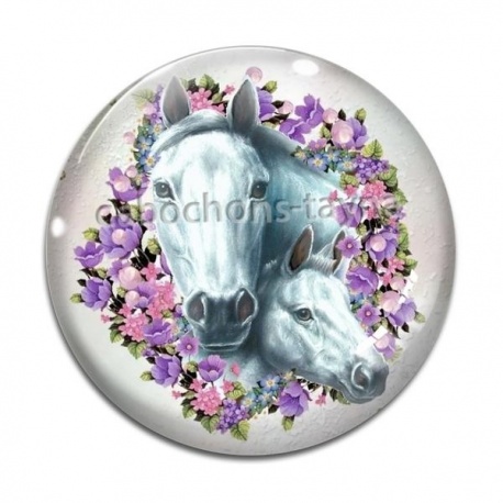 Cabochon Verre - cheval