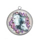 Pendentif Cabochon Argent - cheval