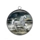 Pendentif Cabochon Argent - cheval