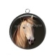 Pendentif Cabochon Argent - cheval