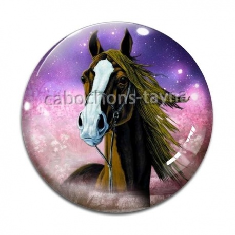 Cabochon Verre - cheval